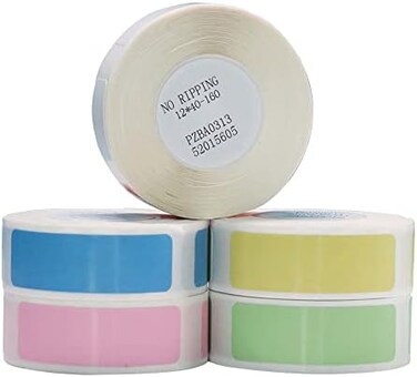 NIIMBOT Label Maker Tape - 5 Rolls(800 Piecesfor D11/D110/D101 Printer Address Name File Waterproof Label Sticker for Daycare,School,Baby Bottles,Lunch Boxe and Cup,Christmas Supplies(0. 47 x 1. 57 In