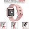Simpeak Sport Band Compatible with Fitbit Blaze Smartwatch Sport Fitness, Silicone Wrist Band with Meatl Frame Replacement for Fitbit Blaze Men Women, Small, Pink BandRose Pink Frame.