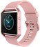 Simpeak Sport Band Compatible with Fitbit Blaze Smartwatch Sport Fitness, Silicone Wrist Band with Meatl Frame Replacement for Fitbit Blaze Men Women, Small, Pink BandRose Pink Frame.