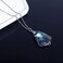 KISSPAT Natural Labradorite Crystal Stone and Spiral Ammonite Fossil Healing Charm Pendant Necklace Conch Shell Fibonacci Jewelry for Women and Girls.