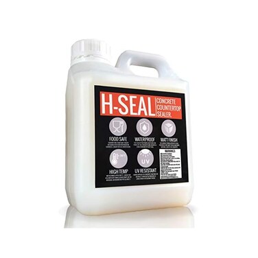 مانع تسرب أسطح العمل/المطابخ الخرسانية H-Seal، آمن للاستخدام مع الطعام، مقاوم للحرارة العالية، ذو لمسة نهائية غير لامعة، مقاوم للماء، مقاوم للأشعة فوق البنفسجية (1 لتر).