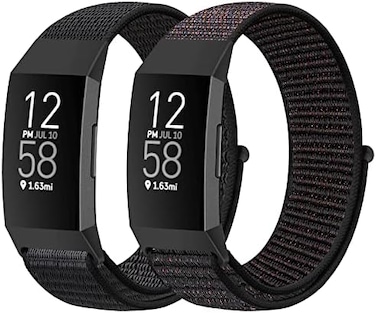 AVOD Nylon Watch Bands Compatible with Fitbit Charge 4/Charge 3/SE, Soft Replacement Wristband Breathable Sport Strap with Band for Women Men.