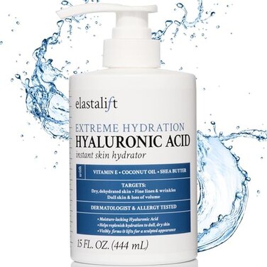 Elastalift Hyaluronic Acid Moisturizer Body LotionAnti Aging Skin Care Body CreamFace Lotion Diminishes Look Of Wrinkles, Sagging Skin, Crepey Skin, Cellulite, Stretch Marks, Dry Skin, 15 Fl Oz.