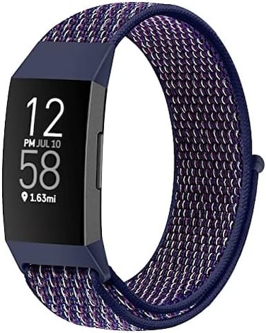 AVOD Nylon Watch Bands Compatible with Fitbit Charge 4/Charge 3/SE, Soft Replacement Wristband Breathable Sport Strap with Band for Women Men.