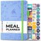 Clever Fox Weekly Meal Planner - WeeklyDaily Meal Prep Journal with Shopping and Grocery Lists for Menu Planning, Healthy DietWeight Loss Tracking, Lasts 1 Year, Undated, A5 - Light Blue.