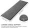 KMAT Kitchen Mat Cushioned Anti-Fatigue Floor Mat Waterproof Non-Slip Standing Mat Ergonomic Comfort Floor Mat Rug for Home,Office,Sink,Laundry,Desk 17. 3" (Wx 60"(L,Grey.