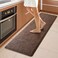 KMAT Kitchen Mat Cushioned Anti-Fatigue Floor Mat Waterproof Non-Slip Standing Mat Ergonomic Comfort Floor Mat Rug for Home,Office,Sink,Laundry,Desk 17. 3" (Wx 60"(L,Brown.