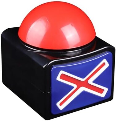 MyMealivos XL Buzzer Alarm Button with Sound and Light Trivia Quiz Game (1x.