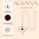 AGVANA Love Heart Birthstone Necklace Jewellery, 925 Sterling Silver Handmade Women Necklace Pendant Mother's Day Birthday Anniversary Jewelry Gifts for Her Girlfriend Mum Wife, Chain Length 405 cm.