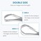 Cafhelp 2-Pack Tongue Scraper, 100% Useful Surgical Stainless Steel Tongue Cleaner for Both Adults and Kids, Professional Reduce Bad Breath Metal Tongue Scrapers, Help Your Oral Hygiene (with 2 cases.