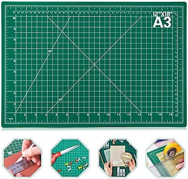 Anezus Self Healing Sewing Mat, 12" x 18" Rotary Cutting Mat Double Sided 5-Ply Craft Cutting Board for Sewing Crafts Hobby Fabric Precision Scrapbooking Project.