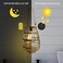 pearlstar Outdoor Solar Lanterns Light Rattan Natural Lantern with Handle for Hanging or Table Lamp for Patio Yard Garden Wedding Home Decoration, Edison Bulb, Auto on/Off(Style 1.