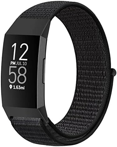 AVOD Nylon Watch Bands Compatible with Fitbit Charge 4/Charge 3/SE, Soft Replacement Wristband Breathable Sport Strap with Band for Women Men.