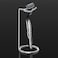 Linkidea Stainless Steel Safety Razor Stand, Shaving Razor Holder, Deluxe Men's Travel Shaver Stand, Compatible with Long Handle Safety Razor, Fusion 5, ProShield, Mach 3 (Silver/Polished Chrome.