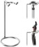 Linkidea Stainless Steel Safety Razor Stand, Shaving Razor Holder, Deluxe Men's Travel Shaver Stand, Compatible with Long Handle Safety Razor, Fusion 5, ProShield, Mach 3 (Silver/Polished Chrome.