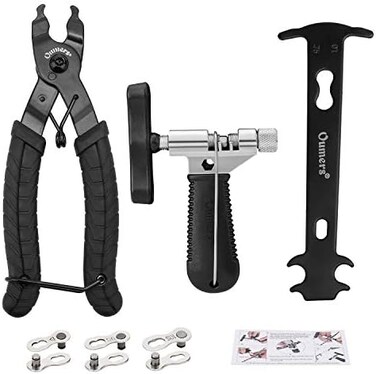 Oumers Bike Chain Tool Set, Bike Chain Plier Bike Chain Splitter Chain Wear Indicator 3 Pairs 3 Pairs Bicycle Missing Link for 6/7/8/9/10 Speed Easy Using Chain Remover Closer.