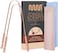 MasterMedi Tongue Scraper with Case Easy to Use Tongue Scraper for Adults, Tongue Cleaner for Oral CareHygiene (Copper Set of 2 (with Travel Case.