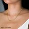 Turandoss Gold Layered Necklaces for Women - 14K Gold Plated Handmade Multilayer Bar Pearls Coin Disc Moon Butterfly Medallion Adjustable Dainty Layered Choker Necklaces for Women Jewelry.