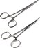 SURGICAL ONLINE MIAOGE Fishing Clamp Set 5in Straight and Curved Hemostat Forceps Locking Tweezers Clamp Stainless Steel Silver.