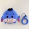 ChillNChic Soft Silicone Blue Eeyore Donkey Cover with Ring Strap for Apple AirPods Pro/Pro 2 Winnie The Pooh 3D Disney Cartoon Anime Cute Lovely Adorable Kids Girls Boys.