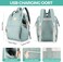himawari Laptop Backpack Travel Backpack With USB Charging Port Large Diaper Bag Doctor Bag School Backpack for WomenMen.