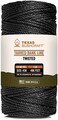 Texas Bushcraft Tarred Bank Line Twine -36 Black Nylon String for Fishing, Camping and Outdoor Survival &ndash; Strong, Weather Resistant Bankline Cordage for Trotline and Marine Thread (1 lb, Twisted.