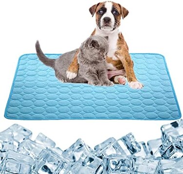 dgdgbaby Garne T Dog Cooling Mat Large Cooling Pad Machine Washable Summer Cooling Mat for Dogs Cats Kennel Pad PANYTAING Pet Self Cooling Blanket Dog Cret Sleep Mat (2228IN, Blue.
