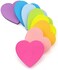SIMONA Heart Shape Sticky Notes 8 Color Bright Colorful Sticky Pad 75 Sheets/Pad Self-Sticky Note Pads.