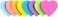 SIMONA Heart Shape Sticky Notes 8 Color Bright Colorful Sticky Pad 75 Sheets/Pad Self-Sticky Note Pads.