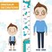 Outivity Height Chart for Kids Boys Girls,Baby Canvas Growth Removable Wood Hanging Wall Ruler Room Decal (Dinosaur.