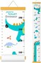 Outivity Height Chart for Kids Boys Girls,Baby Canvas Growth Removable Wood Hanging Wall Ruler Room Decal (Dinosaur.