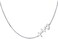 DAOCHONG S925 Sterling Silver Jewelry Sideways Choker Necklace 14 inches to 18 inches.