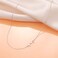 DAOCHONG S925 Sterling Silver Jewelry Sideways Choker Necklace 14 inches to 18 inches.