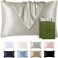 LILYSILK Silk Pillowcase for Hair and Skin Standard-100% Mulberry Silk 19 Momme Both Sides Silk Bed Pillow Cover with Hidden Zipper, 1 Pc (Standard Size 20''x26'', Silvergray.
