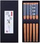Antner 5 Pairs Natural Bamboo Chopsticks Reusable Classic Japanese Style Chop Sticks Gift Sets, Dishwasher Safe, 8. 8 Inch/22. 5cm.