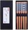 Antner 5 Pairs Natural Bamboo Chopsticks Reusable Classic Japanese Style Chop Sticks Gift Sets, Dishwasher Safe, 8. 8 Inch/22. 5cm.