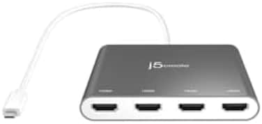 j5create USB-C to 4 Port HDMI Adapter Hub- Multi Monitor Splitter - Support 4 1080p 60Hz Displays - Compatible with Type-C MacBook and Windows Laptop (JCA366&hellip;.