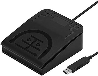 iKKEGOL Upgraded USB Single Foot Pedal Optical Switch Control One Key Program Computer Keyboard Mouse Game Action HID.
