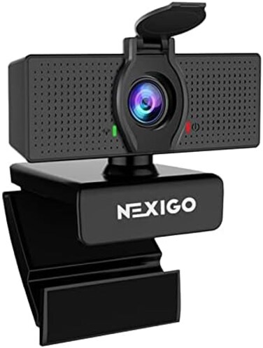 NexiGo 1080P Business Webcam with MicrophonePrivacy Cover N60 USB HD Camera 110-degree Wide Angle Plug and Play Computer.