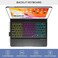 NOKBABO Touchpad Keyboard Case for iPad 10. 2 8th 20207th Generation 2019, iPad Air 3 2019, iPad Pro 10. 5 inch, Rainbow Backlights, 360 Screen Rotate, with Pencil Holder - Black.