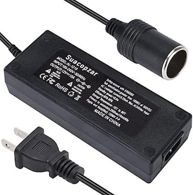 Suacopzar 12V 10A Car Power Adapter Female Auto Cigarette Lighter Plug, AC 100-240V to DC 12V 10A 120W Power Supply Adapter AC to DC Converter Transformer for Car Powered Device.