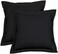 beddingstar European Square Pillow Shams Set Of 2 Black 600 Thread Count 100% Egyptian Cotton Pack Of 2 Euro 26X26 Black Pillow Shams Cushion Cover, Cases Decorative Pillow Covers (Black , European 26