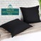 beddingstar European Square Pillow Shams Set Of 2 Black 600 Thread Count 100% Egyptian Cotton Pack Of 2 Euro 26X26 Black Pillow Shams Cushion Cover, Cases Decorative Pillow Covers (Black , European 26