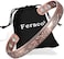 Feraco Copper Bracelet for Women, Ultra Strength Magnetic Bracelets, 99. 99% Pure Copper Cuff Bangle with 3500 Gauss Neodymium Magnets, Adjustable, Vintage Flower Collection.