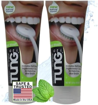Peak Essentials The Original TUNG Gel Tongue ScMint Blast - NaturalTongue CleanerOdor EliminatorFight Bad BreathFresh MintBPA FreeMade in America (2 PACK.