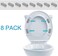 iFealClear 8 Pcs Universal Toilet Seat Bumpers, Toilet Lid Rubber Bumpers Replacement Kit with 8 Extra Thickness Pads for Changing Heights, Strong Adhesion Bidet Toilet Bumpers for Home, Hotel, Hospit