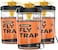 SEWANTA Fly Traps Outdoor [Set of 3] with Dissolvable Non-Toxic Bait - Reusable Hanging Bug Catcher Killer for All Flies for Outside Bug Control Patios, Barns, Ranches Etc. Hanging Fly Traps with Tie