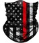 Obacle Motorcycle Face Mask Sun UV Dust Wind Protection Tube Mask Seamless Bandana Face Mask for Men Women Bike Riding Cycling Biker Fishing Outdoor Festival (US Flag Black Red Line, Us Flag Black.