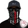 Obacle Motorcycle Face Mask Sun UV Dust Wind Protection Tube Mask Seamless Bandana Face Mask for Men Women Bike Riding Cycling Biker Fishing Outdoor Festival (US Flag Black Red Line, Us Flag Black.