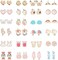 TAOMOCO 24 Pairs Hypoallergenic Stud Earrings Set for Girls Sensitive Ears With Stainless Steel Post Colorful Cute Earrings for Girls Women.